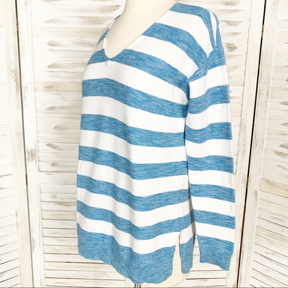 Vineyard Vines | Blue & White Striped Cotton Top